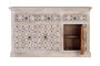 GINER Y COLOMER Aparador de madera de mango color natural con 3 puertas y 3 cajones